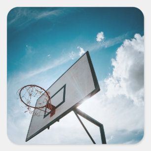 Pretty Basketball Design Square Sticker