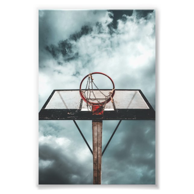 Pretty Basketball Gift Photo Print (Front)