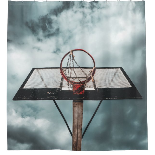 Pretty Basketball Gift Shower Curtain (Front)