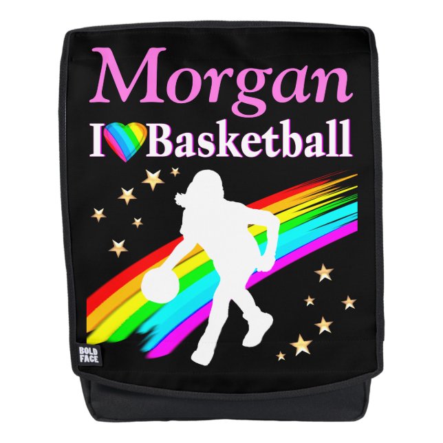 PRETTY BASKETBALL PERSONALIZED BACK PACK (Front)