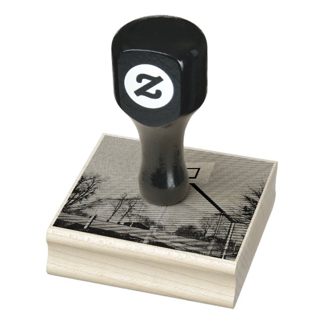 Pretty Basketball Rubber Stamp (Stamp)