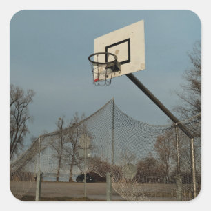 Pretty Basketball Square Sticker