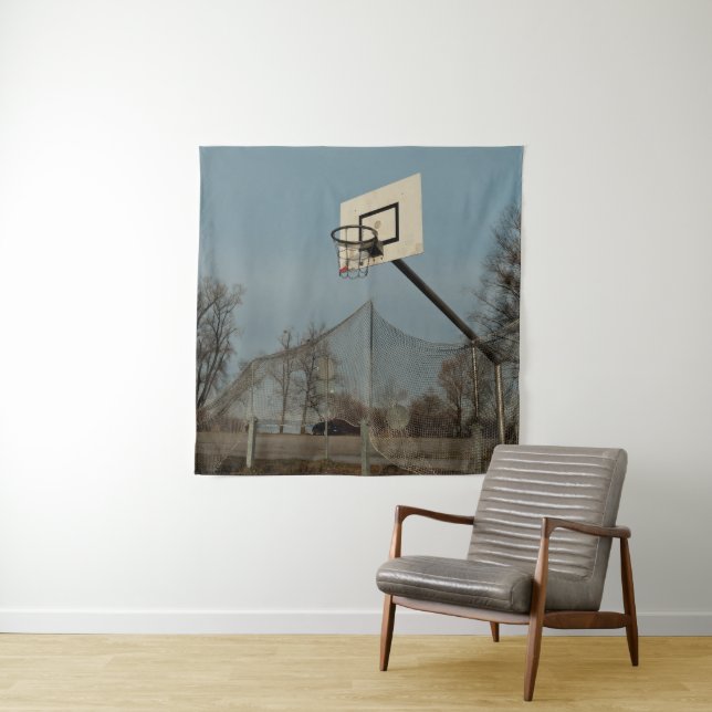 Pretty Basketball Tapestry (In Situ)