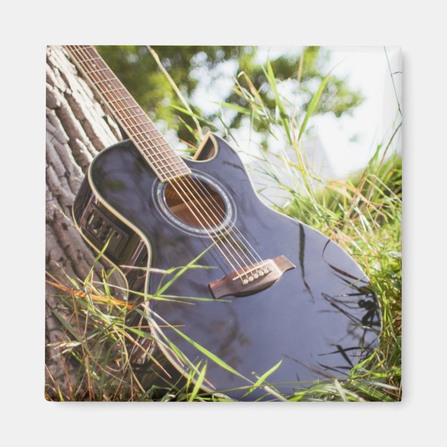 Pretty Bass Guitar Magnet (Front)