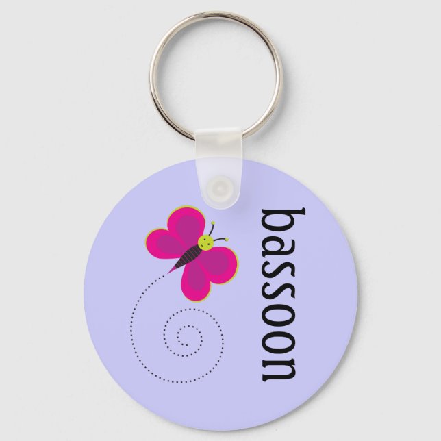 Pretty Bassoon Key Ring (Front)