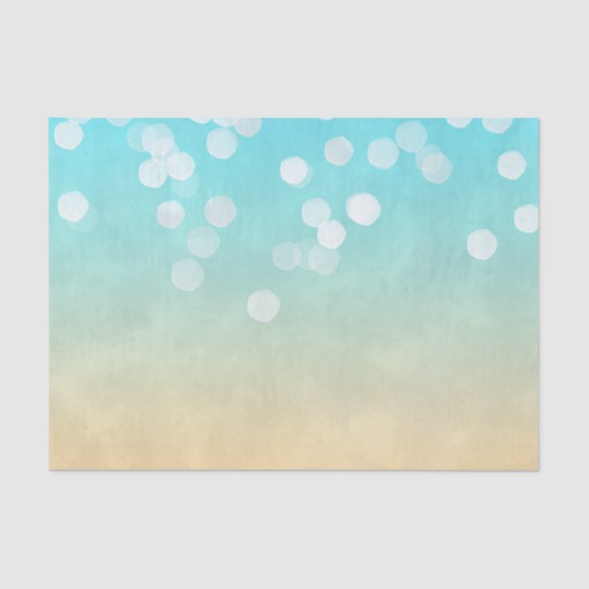 Pretty Beach Bokeh Tissue Paper (Front)