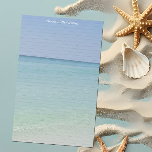 Pretty Beach Custom Lined Stationery