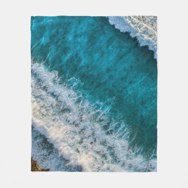 Pretty Beach Landscape Fleece Blanket (Front)