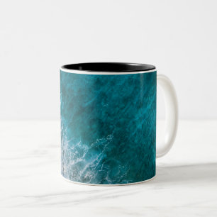 Pretty Beach Landscape Two-Tone Coffee Mug