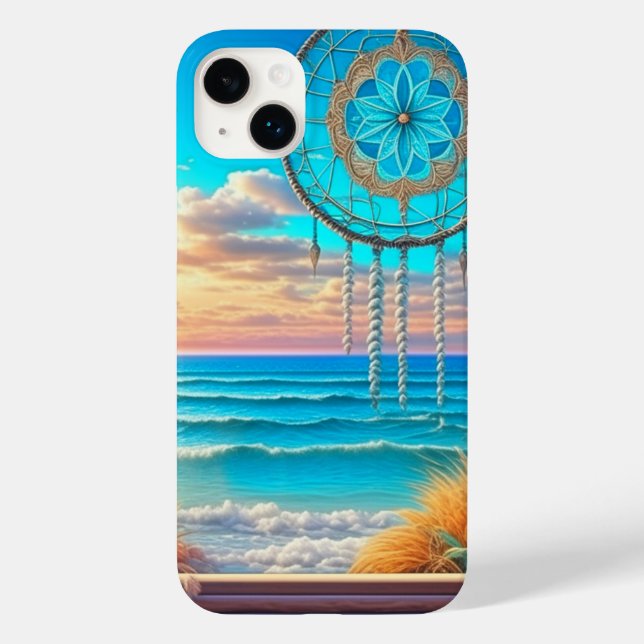 Pretty Beachy Dreamcatcher on Window  Case-Mate iPhone Case (Back)