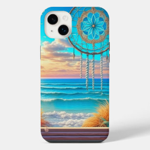 Pretty Beachy Dreamcatcher on Window iPhone 14 Plus Case
