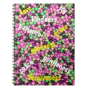 Pretty Beads & Virtue Spiral Notebook