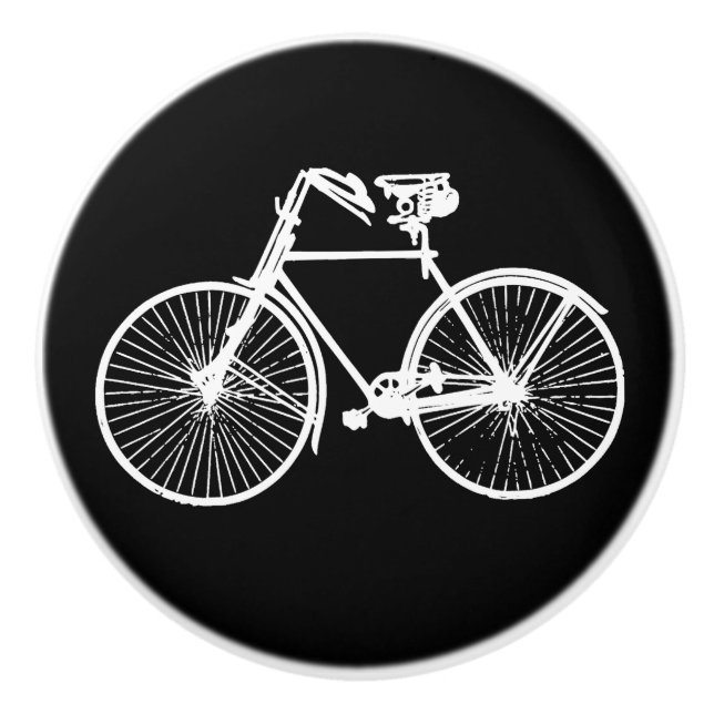 Pretty bike bicycle door knob drawer pull (Front)
