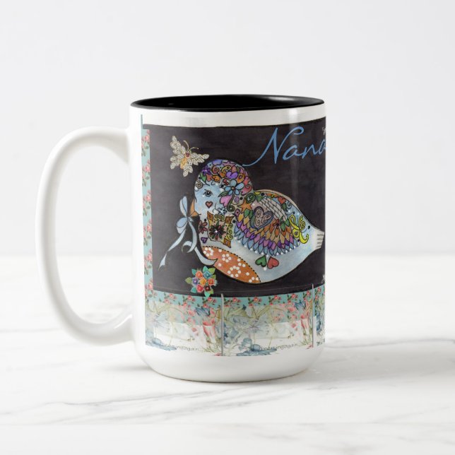 "Pretty Bird (2)" Personalised Mug (Left)