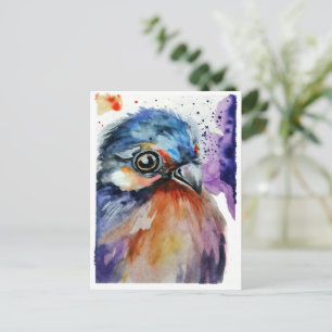 Pretty bird holiday postcard