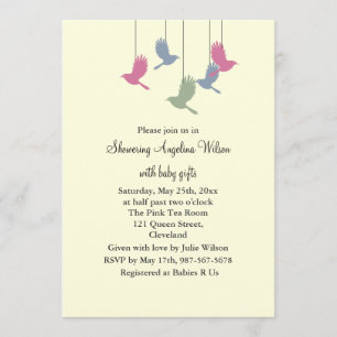 Pretty Bird Mobile Invitation