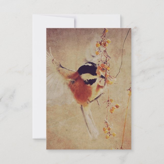 Pretty Bird Wedding Save The Date (Front)