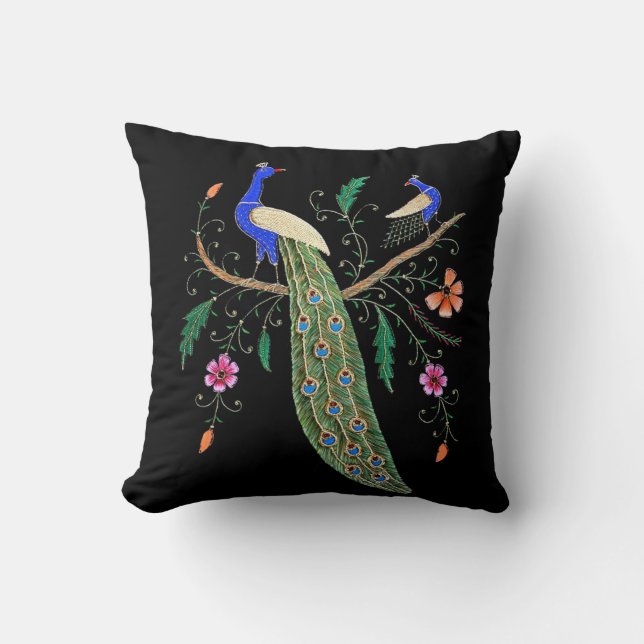 Pretty Birds And Flowers Cushion (Front)