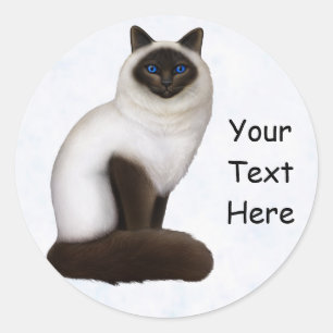 Pretty Birman Kitty Cat Customisable Sticker