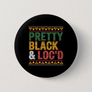 Pretty Black And Loc'd Afro Drug Dreadlocks Melani 6 Cm Round Badge