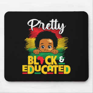 Pretty Black Educated Black History Month African Mouse Pad