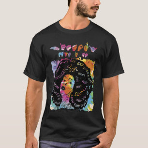 Pretty Black History Hand Sign Language ASL Histor T-Shirt
