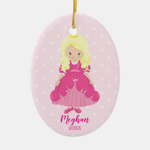 Pretty Blonde Princess Christmas Ornament
