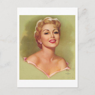 Pretty Blonde Woman Postcard
