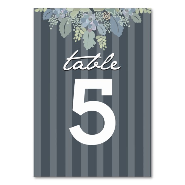 Pretty Bloom Vintage Garden Wedding Table Number (Front)