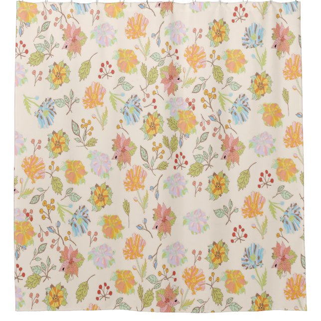 Pretty Bloomies Shower Curtain (Front)