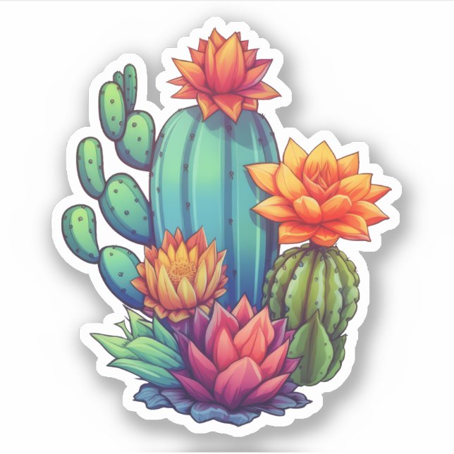Pretty Blooming Cactus (Front)