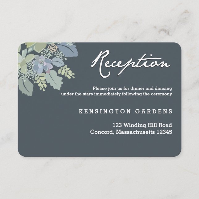 Pretty Blooms Vintage Gardens Reception Insert (Front)