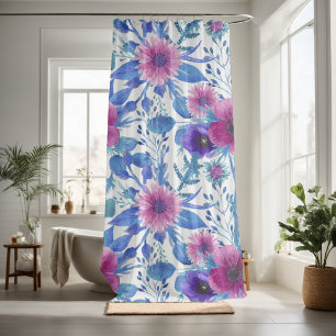 Pretty blossom floral decorative eye-catching shower curtain