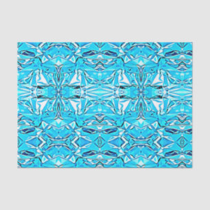 Pretty Blue Abstract Art Fancy Tissue Paper