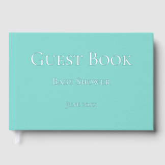 Pretty Blue Baby Shower Guest Book