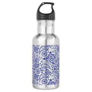 Pretty Blue Boho Chic Paisley Pattern 532 Ml Water Bottle