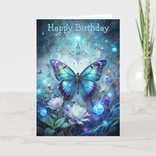 Pretty Blue Butterfly Card