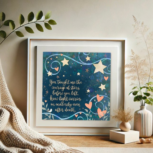Pretty Blue Courage of Stars Quote Inspirivity Poster (Creator Uploaded)