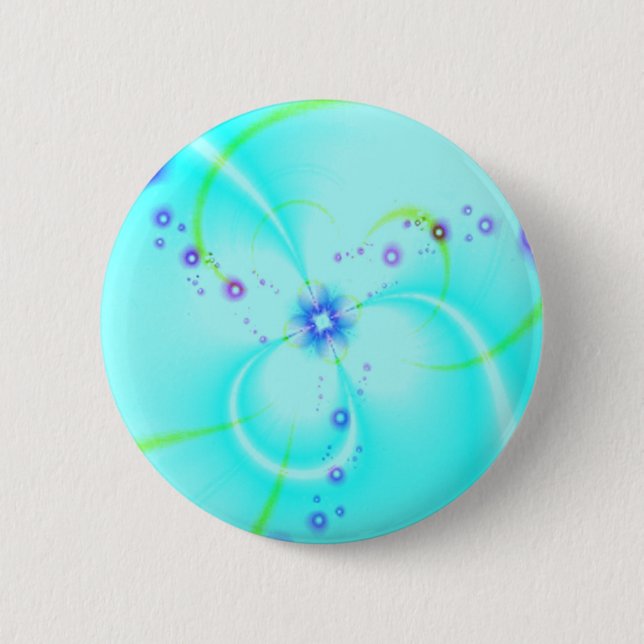 Pretty Blue Flower 6 Cm Round Badge (Front)