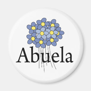 Pretty Blue Flower Abuela T-shirt Magnet