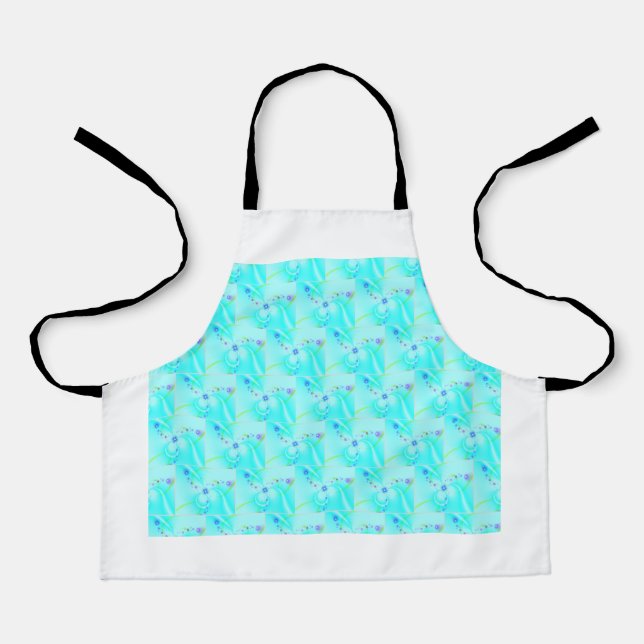 Pretty Blue Flower  Apron (Front)