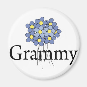 Pretty Blue Flower Grammy T-shirt Magnet