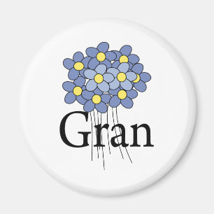 Pretty Blue Flower Gran T-shirt Magnet