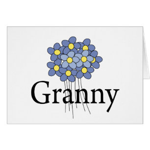 Pretty Blue Flower Granny T-shirt