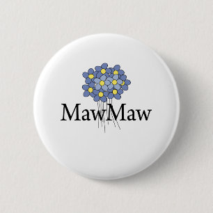 Pretty Blue Flower MawMaw T-shirt 6 Cm Round Badge