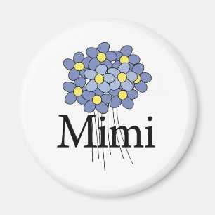 Pretty Blue Flower Mimi T-shirt Magnet
