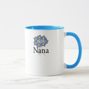 Pretty Blue Flower Nana T-shirt Mug