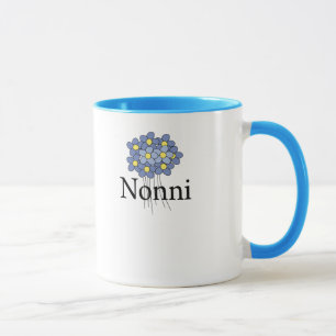 Pretty Blue Flower Nonni T-shirt Mug