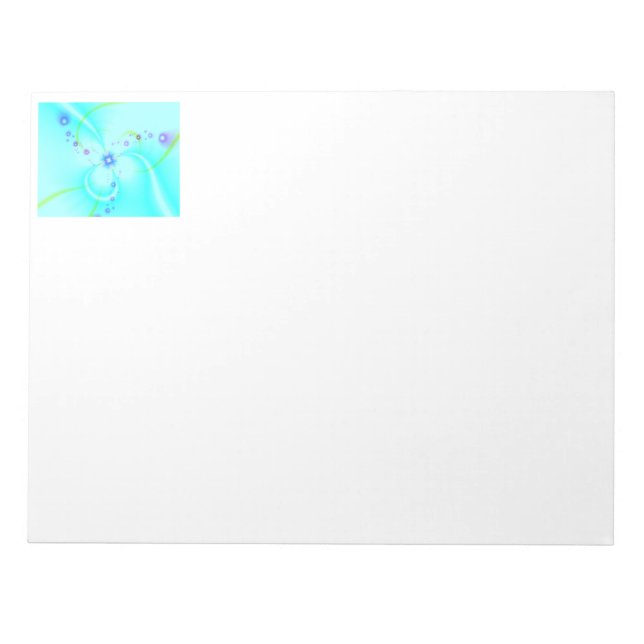 Pretty Blue Flower  Notepad (Front)