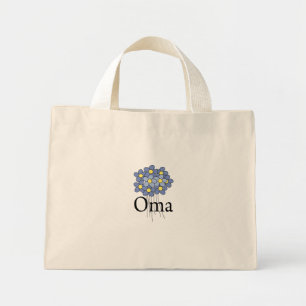 Pretty Blue Flower Oma T-shirt Mini Tote Bag